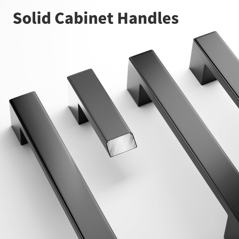 Cobbe 30 Pack Stylish Matte Black 5 Inch (128mm) Hole Centers Kitchen Cabinet Handles - Contemporary Cabinet Pulls for Cupboards  Drawers  and Dressers - Durable Hardware - Image 4